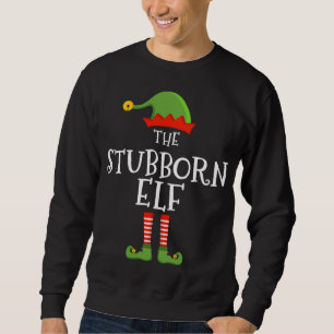 Sweatshirt L'elfe têtu drôle Noël assortis famille p