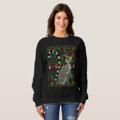 Sweatshirt Lémurien de Noël avec éclairage de style pull de N (Devant entier)