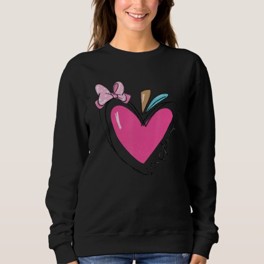 Sweatshirt L'enseignement est mon inspiration Valentine Pink  (Devant)