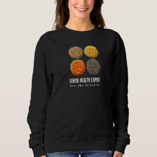 Sweatshirt Lentille Health Expert Brown jaune rouge français