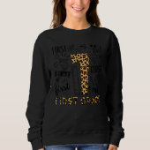 Sweatshirt Leopard 1st Grade Typography Team First Grade Teac (Devant)