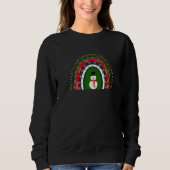 Sweatshirt Leopard Arc-en-ciel Noël Arc-en-ciel Paix Aimer Jo (Devant)