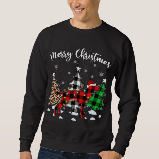 Sweatshirt Leopard Buffalo Plaid Anglais Pointeur Chien Chris