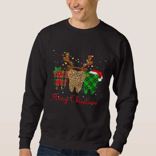 Sweatshirt Leopard Buffalo Plaid Denti (Devant)