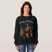 Sweatshirt Leopard Buffalo Plaid Wire Fox Terrier Chien Chris (Devant entier)