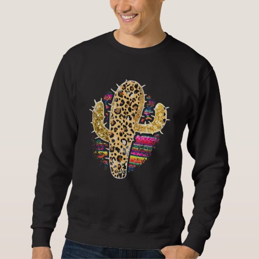 Sweatshirt Leopard Cactus Western Cowgirl Tie Dye 1 (Devant)
