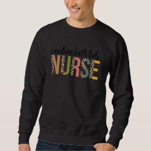 Sweatshirt Leopard Cardiac Cath Lab Nurse Print For Nurse S