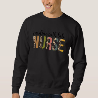 Sweatshirt Leopard Cardiac Cath Lab Nurse Print For Nurse S