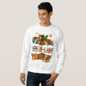 Sweatshirt Leopard Citrouille Automne Automne Thanksgiving La (Devant entier)