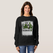 Sweatshirt Leopard de Jour de la Saint Patrick blanchi Un Pol (Devant entier)