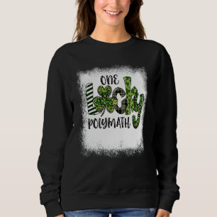 Sweatshirt Leopard de Jour de la Saint Patrick blanchi Un Pol