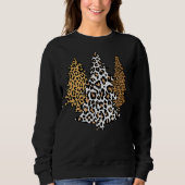 Sweatshirt léopard de noël arbres guépard cadeau poster de an (Devant)