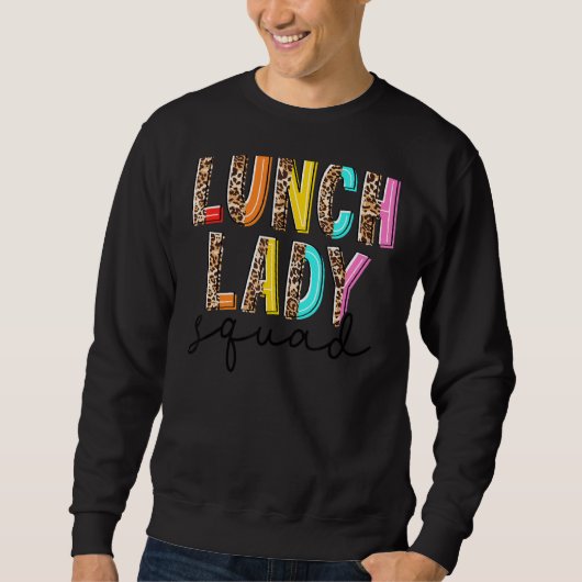 Sweatshirt Léopard Déjeuner Lady Squad Cafétéria Bonjour Été (Devant)