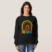 Sweatshirt Leopard enseignant de deuxième année Rainbow 2e an (Devant entier)