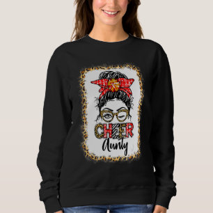 Sweatshirt Léopard Fouillé Cheer Tante Cheerleading Bun Décol