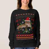 Sweatshirt Leopard Gecko laide de Noël (Devant)