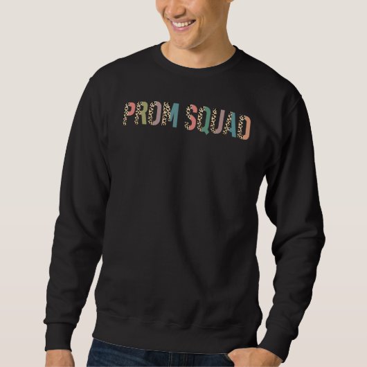 Sweatshirt Leopard Graphic Prom Squad 2022 Grad Grad Gradua (Devant)