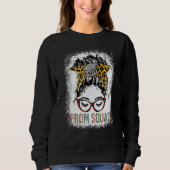 Sweatshirt Leopard Graphic Prom Squad 2022 Grad Grad Gradua (Devant)