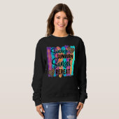 Sweatshirt Leopard Heure d'été Sunrise Sunburn Sunset Répéter (Devant entier)