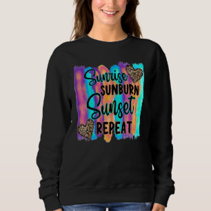 Sweatshirt Leopard Heure d'été Sunrise Sunburn Sunset Répéter