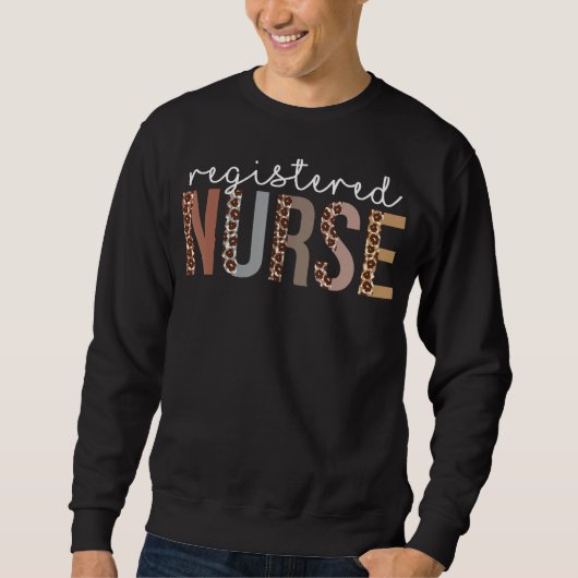 Sweatshirt Leopard Infirmière inscrite Appréciation Soins de (Devant)