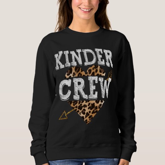 Sweatshirt Leopard Kinder Crew Kindergarten Enseignant 1er jo (Devant)