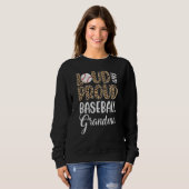 Sweatshirt Leopard Loud Fier de baseball américain grand-mère (Devant entier)