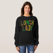 Sweatshirt Leopard Lucky Lunch Lady St Patrick's Day Cafeteri (Devant entier)