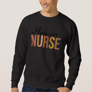 Sweatshirt Leopard Manager Nurse Print For Nurse Student 1