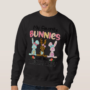 Sweatshirt Léopard Mes lapins préférés m'appellent la dame du