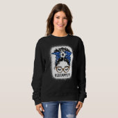 Sweatshirt Leopard Messy Bun Soccer Grammy Life Jeu Moth (Devant entier)