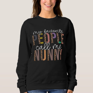 Sweatshirt Léopard Mon Entourage M'appelle Nunny Fêtes Des Mè