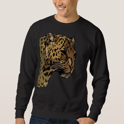 Sweatshirt Leopard Motif Afrique Empreinte animale Abstraite  (Devant)