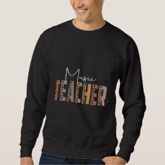 Sweatshirt Leopard Music enseignant Titre du travail Travaill