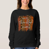 Sweatshirt Leopard One Thankful Mimi Blessed Mimi Fall Thanks (Devant)