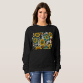 Sweatshirt Léopard Ouest Rodéo Cachette Gemstone Sunflower B (Devant entier)