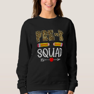 Sweatshirt Leopard Pre K Squad First Day Back To School