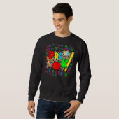 Sweatshirt Leopard Pre K Typography Preschool Teacher Back To (Devant entier)