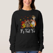 Sweatshirt Leopard Pumpkin Falling It's Fall Y'all Yellow Bea (Devant)