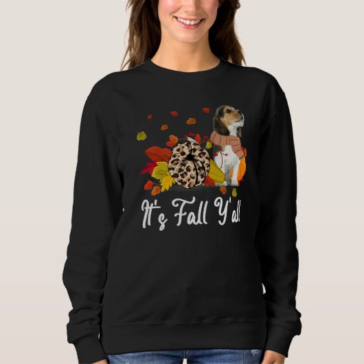 Sweatshirt Leopard Pumpkin Falling It's Fall Y'all Yellow Bea (Devant)