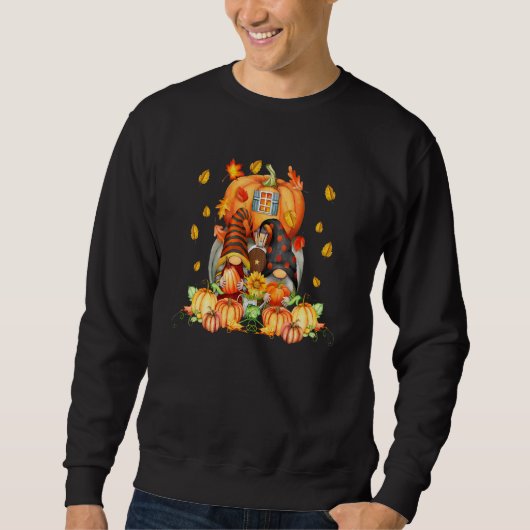 Sweatshirt Leopard Pumpkin Print Plaid Gnomes Fall Autumn Tha (Devant)
