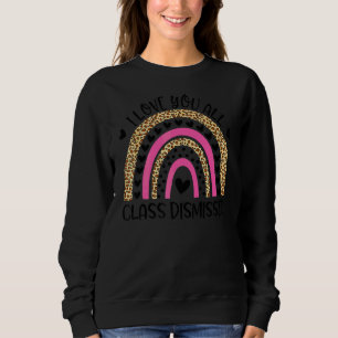 Sweatshirt Leopard Rainbow Je Vous Aime Tous Classe Amusants 