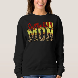 Sweatshirt Leopard Softball Maman Jour des Mères Fête 2022
