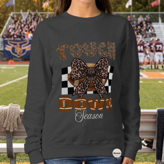 Sweatshirt Leopard Touchdown Season Game Day Football