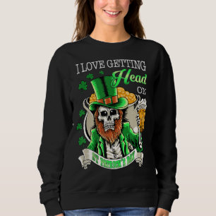 Sweatshirt Leprechaun I Love Se Diriger Sur Bière St Patrick
