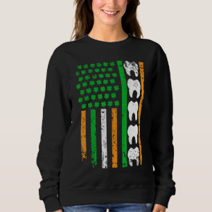 Sweatshirt Leprechaun Shamrock dentaire St Patrick Dentiste d