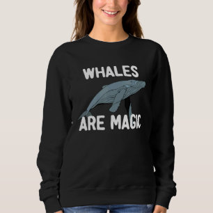Sweatshirt Les Baleines Mignonnes Sont Magiques Baleines Bleu