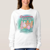 Sweatshirt Les calories de Noël ne comptent pas caractère amu (Devant)