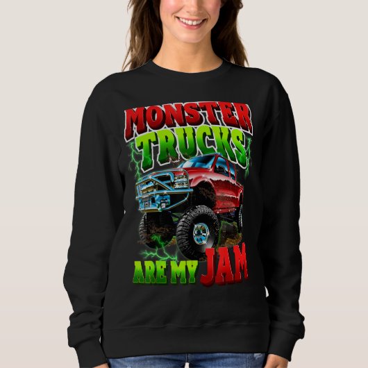 Sweatshirt Les Camions Monster Sont Des Enfants De Jam Mon Ca (Devant)