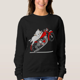 Sweatshirt Les chats adorent chevaucher la moto